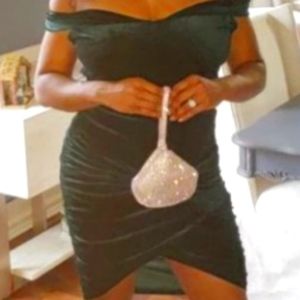 Formal Dark Green Velvet Dress